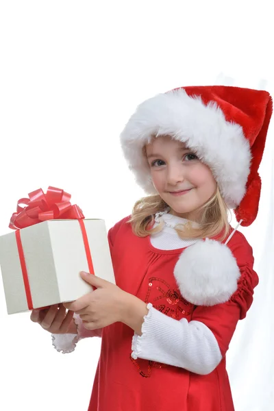 Ragazza in Babbo Natale — Foto Stock