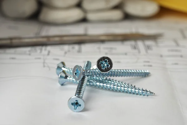 Steel screws — Stock Photo, Image