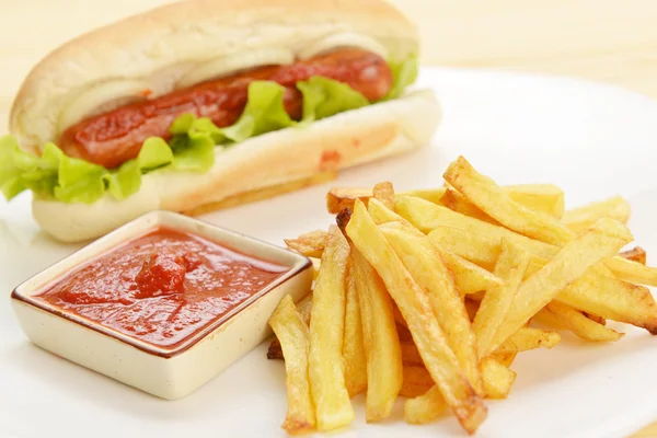 Hot dog appetitoso — Foto Stock