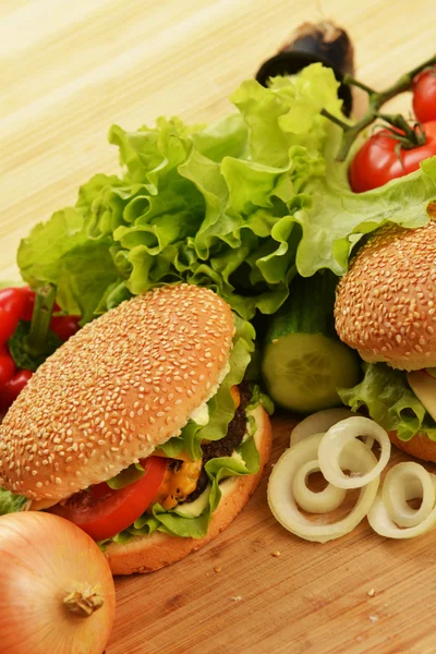 Sabrosa hamburguesa — Foto de Stock