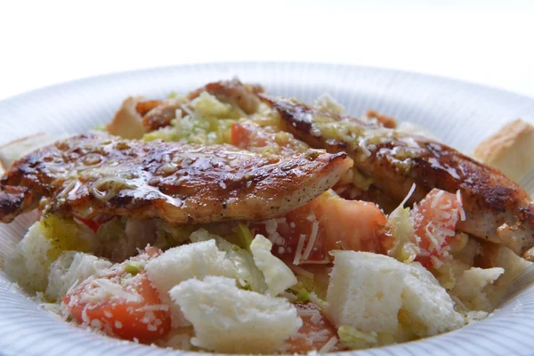 Salad with crouton and meat — Stock Photo, Image