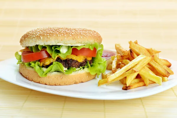 Gustoso hamburger — Foto Stock