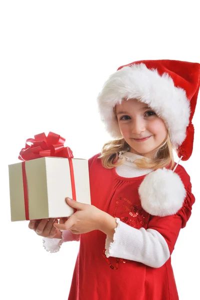 Ragazza in Babbo Natale — Foto Stock