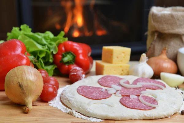 Masa de pizza — Foto de Stock