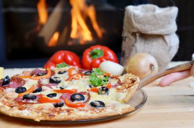 lezzetli pizza