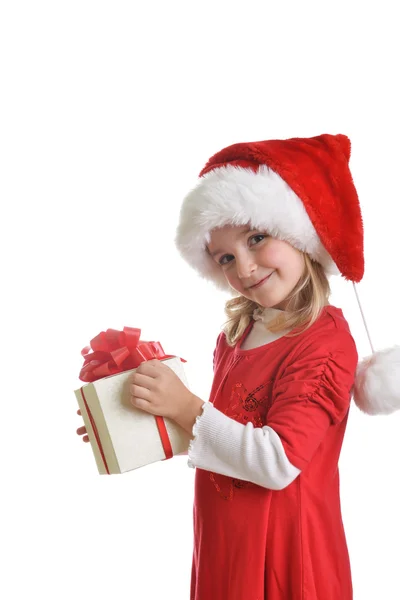 Ragazza in Babbo Natale — Foto Stock