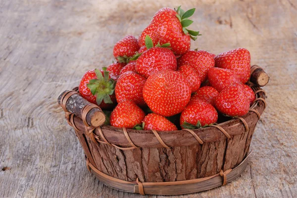 Cesta de fresas — Foto de Stock