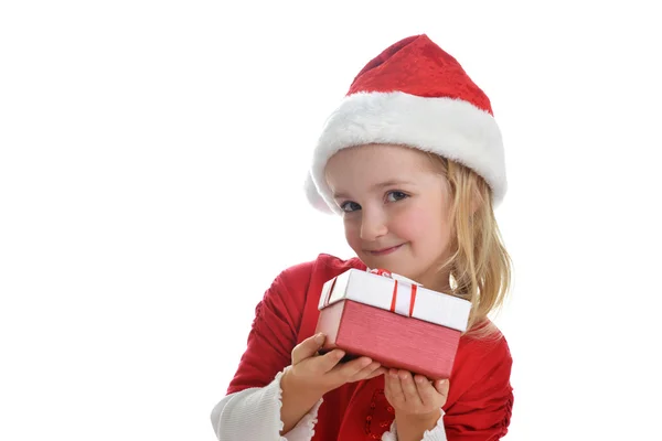 Дівчина в шапці Санта — стокове фото