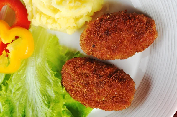 Gebratene Schnitzel — Stockfoto