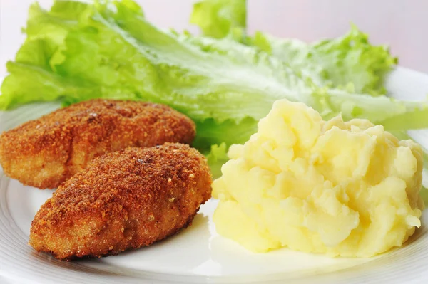 Gebratene Schnitzel — Stockfoto