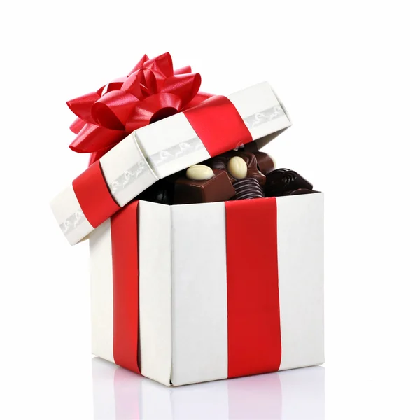 Different chocolate in box Royalty Free Stock Photos