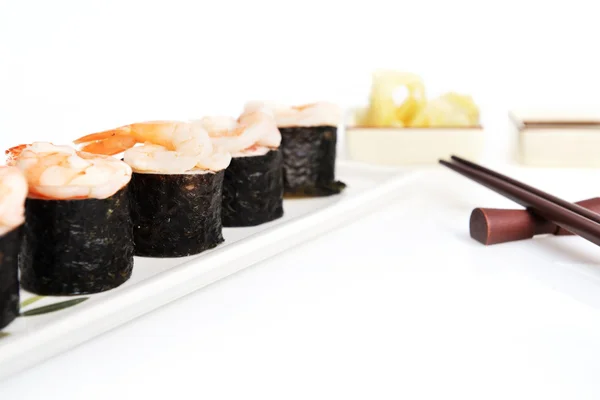 Delicious sushi rolls — Stock Photo, Image