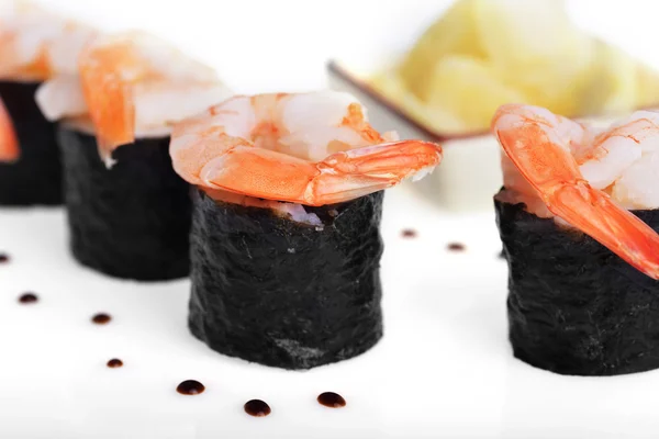 Čerstvé sushi rolky — Stock fotografie