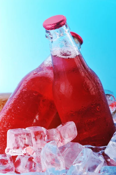 Flaskor med drink — Stockfoto