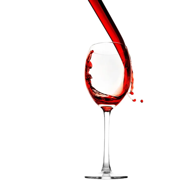 Red wine pour into glass — Stock Photo, Image