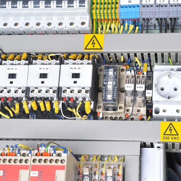 Panel with electrical equipment — Stock Photo, Image