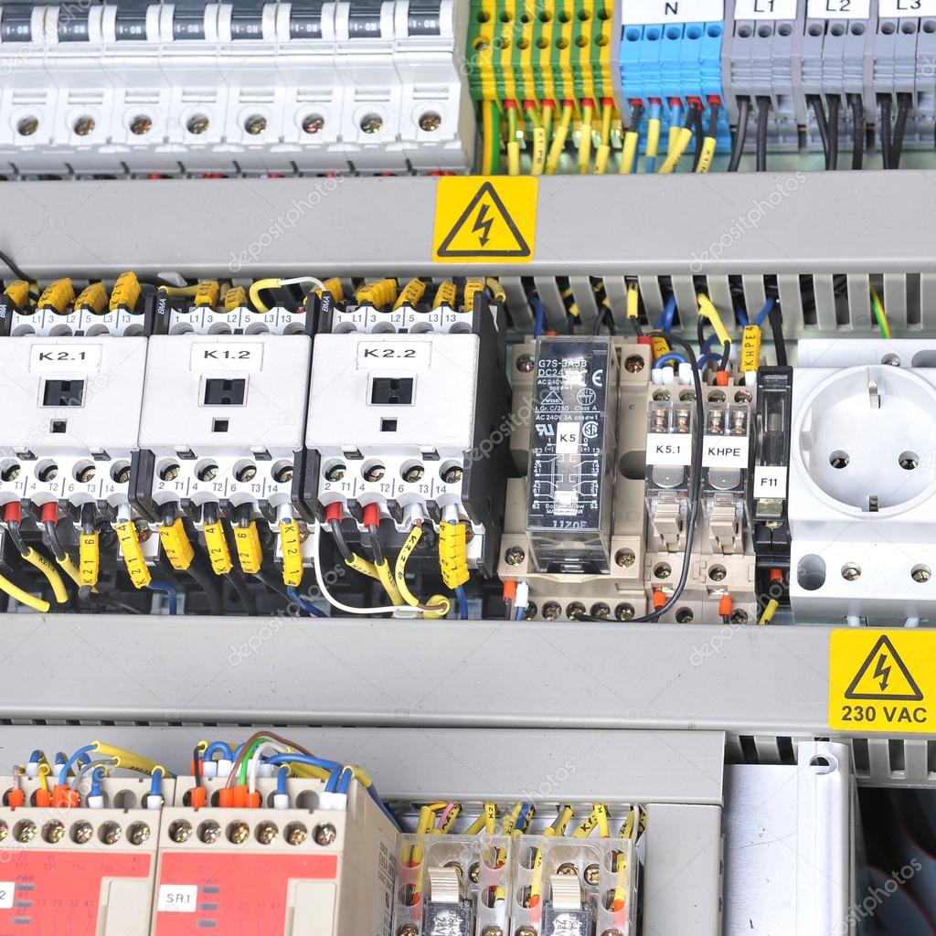 panel with electrical equipment