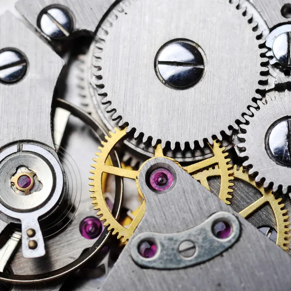 Watch gears close up — Stock Photo, Image