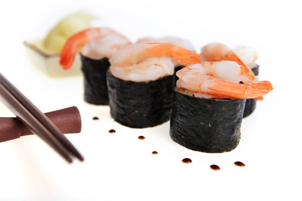 Świeże sushi rolki — Zdjęcie stockowe