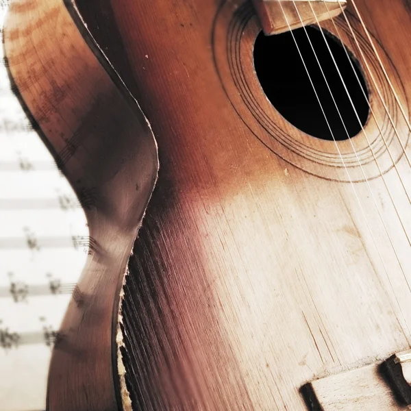 Guitarra acústica — Fotografia de Stock