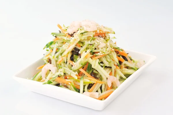 Ensalada de verduras con camarones — Foto de Stock