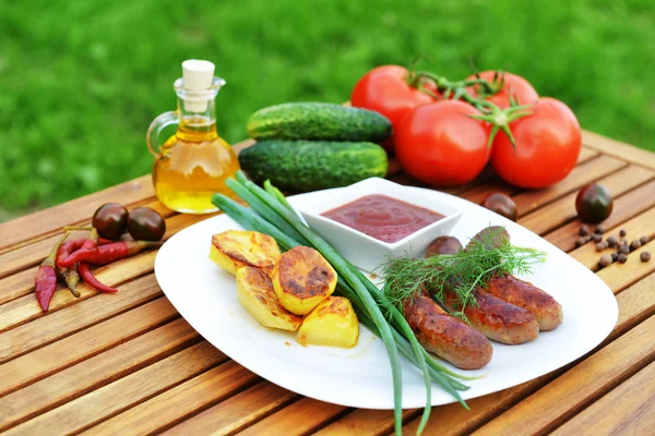 Enchidos de carne — Fotografia de Stock