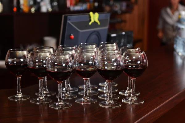 Red wine in glasses — Stock Photo, Image