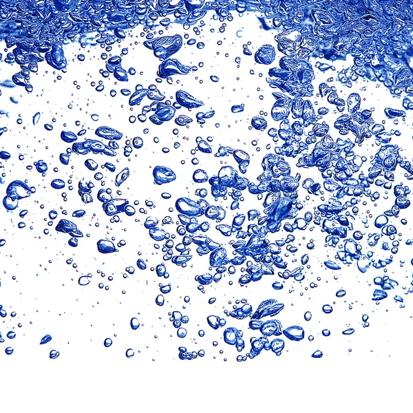 Bubbles in a blue water — Stock Photo, Image