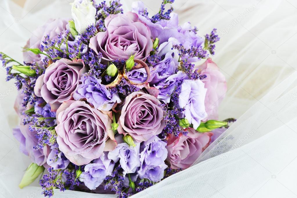 bouquet of purple flowers