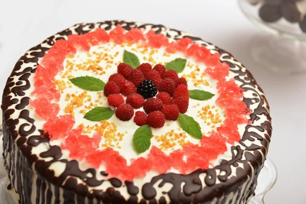 Gâteau aux framboises — Photo