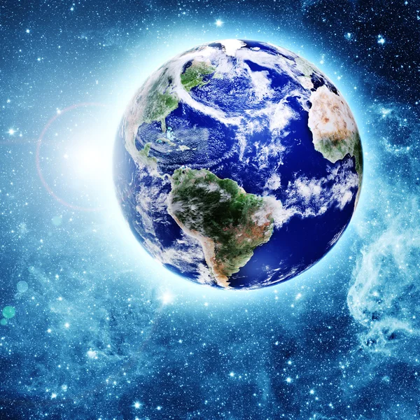 Blå planeten i vacker plats — Stockfoto
