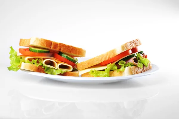 Sandwich on plate — Stock Photo, Image