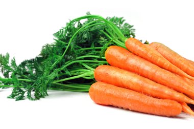 havuç yaprakları ile