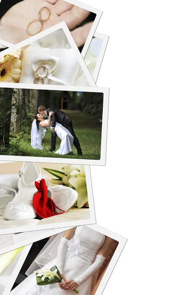 Pila de fotos de boda —  Fotos de Stock