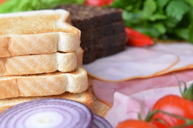 sandviches için malzemeler