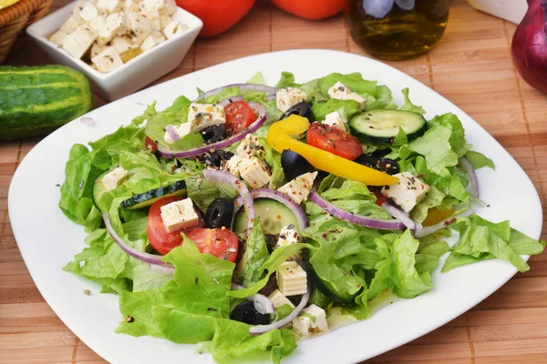 Salad with fresh vegetables Royalty Free Stock Photos