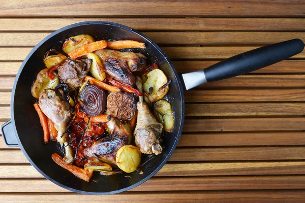 Gemüse und Huhn Stockfoto