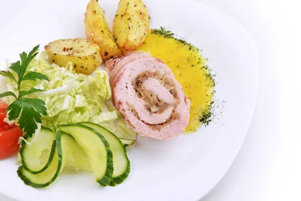 Fillet with potato — Stock Photo, Image