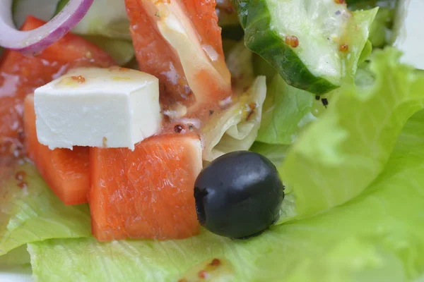 Sallad med färska grönsaker — Stockfoto