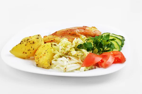 Fillet with potato — Stock Photo, Image