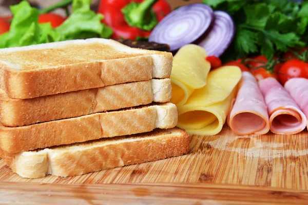 Zutaten für Sandwiches — Stockfoto