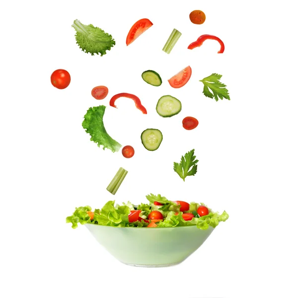 Салат со свежими овощами — стоковое фото