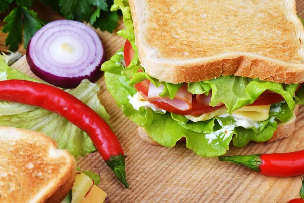 Смачний бутерброд — стокове фото