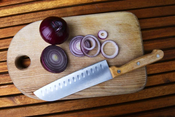 Fatias de cebola vermelha — Fotografia de Stock