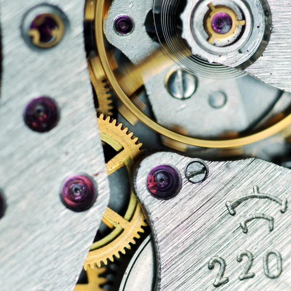 Watch mechanism very close up — Stock Photo, Image