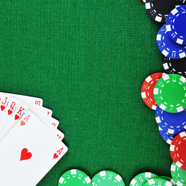 Fichas para jogos de azar e cartas — Fotografia de Stock