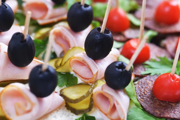 Sandwiches with meat — Stock Photo, Image