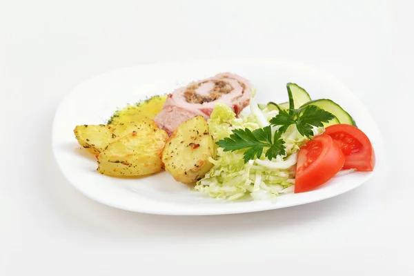 Filete com batata — Fotografia de Stock