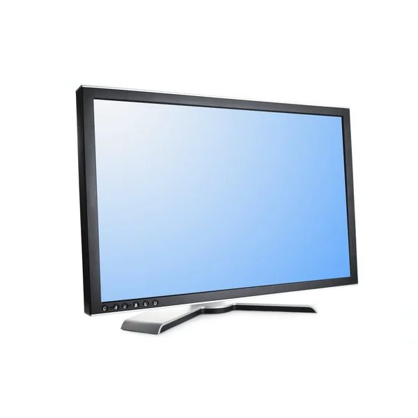 Černý monitor bílá — Stock fotografie