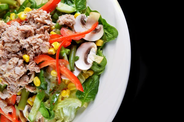 Fresh chopped tuna salad — Stock Photo, Image